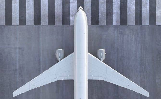 Plane on grey tarmac