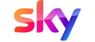 Sky logo with gradient colors from orange to blue
